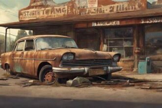 rusted car, maintenance job